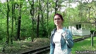German scout - college redhead teen lia in public casting - porndude.me - Germany on ipornview.com
