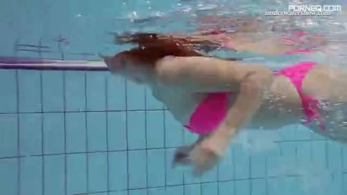 Lovely Lera takes her pink swimsuit in a swimming pool - new.porneq.com on ipornview.com