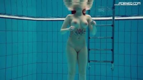 Dashka a sexy gal in lingerie shows her hot tits swimming underwater - new.porneq.com on ipornview.com