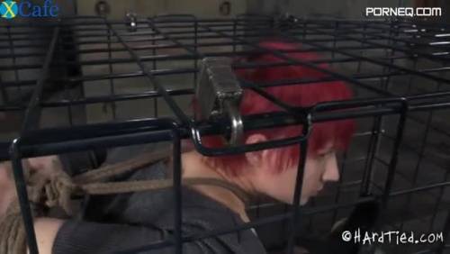 Messy short haired cutie gets her naked body locked in metal cage - new.porneq.com on ipornview.com