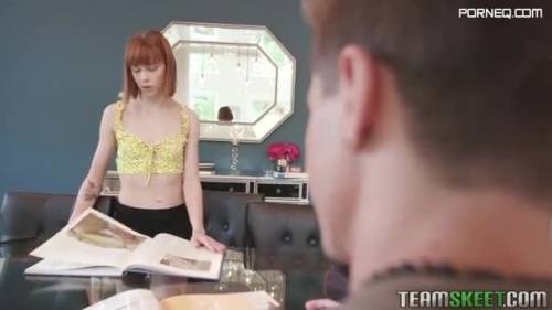 Redhead teen Alexa Nova gets spit roasted by coeds in threesome - new.porneq.com on ipornview.com